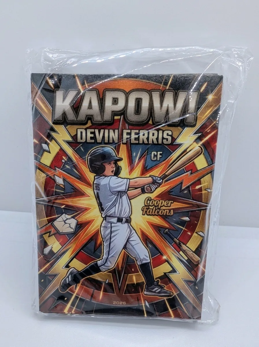 A pack of printed trading cards